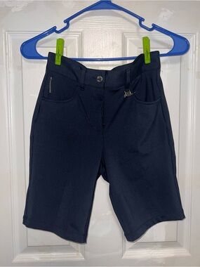 Ping Navy Bermuda Shorts with Front Pockets
